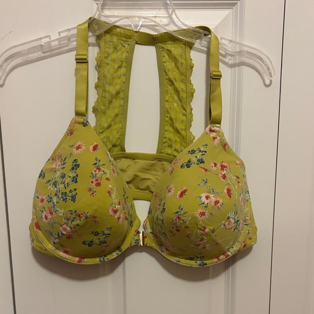 Cacique Floral Lace Racerback Bra Size 42DD